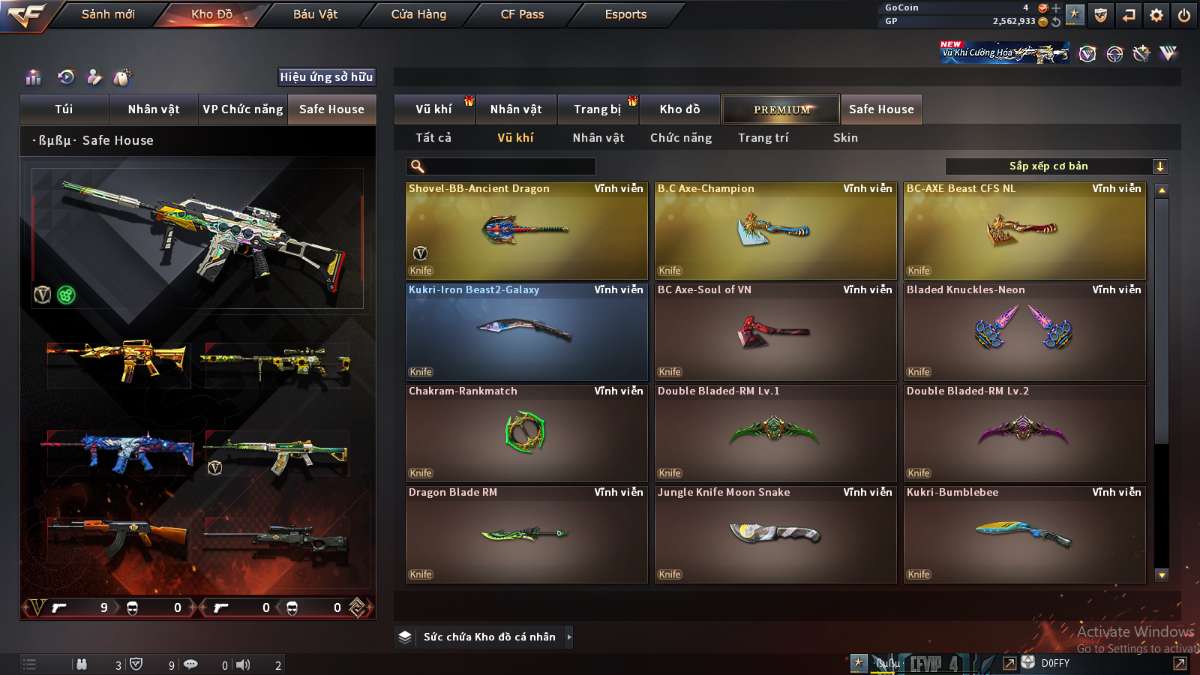 shop acc cf uy tin gia re